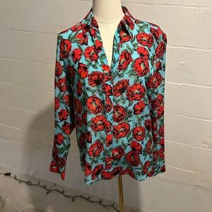 Alice + Olivia Silk Floral Blouse